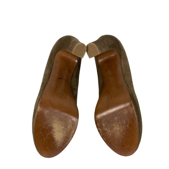 J. Crew Gray Taupe Suede Heels Size 8.5 Made in Italy - Picture 8 of 8